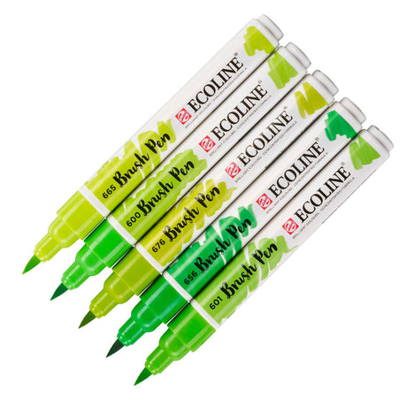 royal-talens-ecoline-set-5-marcadores-brush-pen-verdes-2