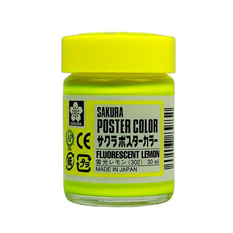 sakura-poster-color-tempera-profesional-30-ml-amarillo-fluorescente