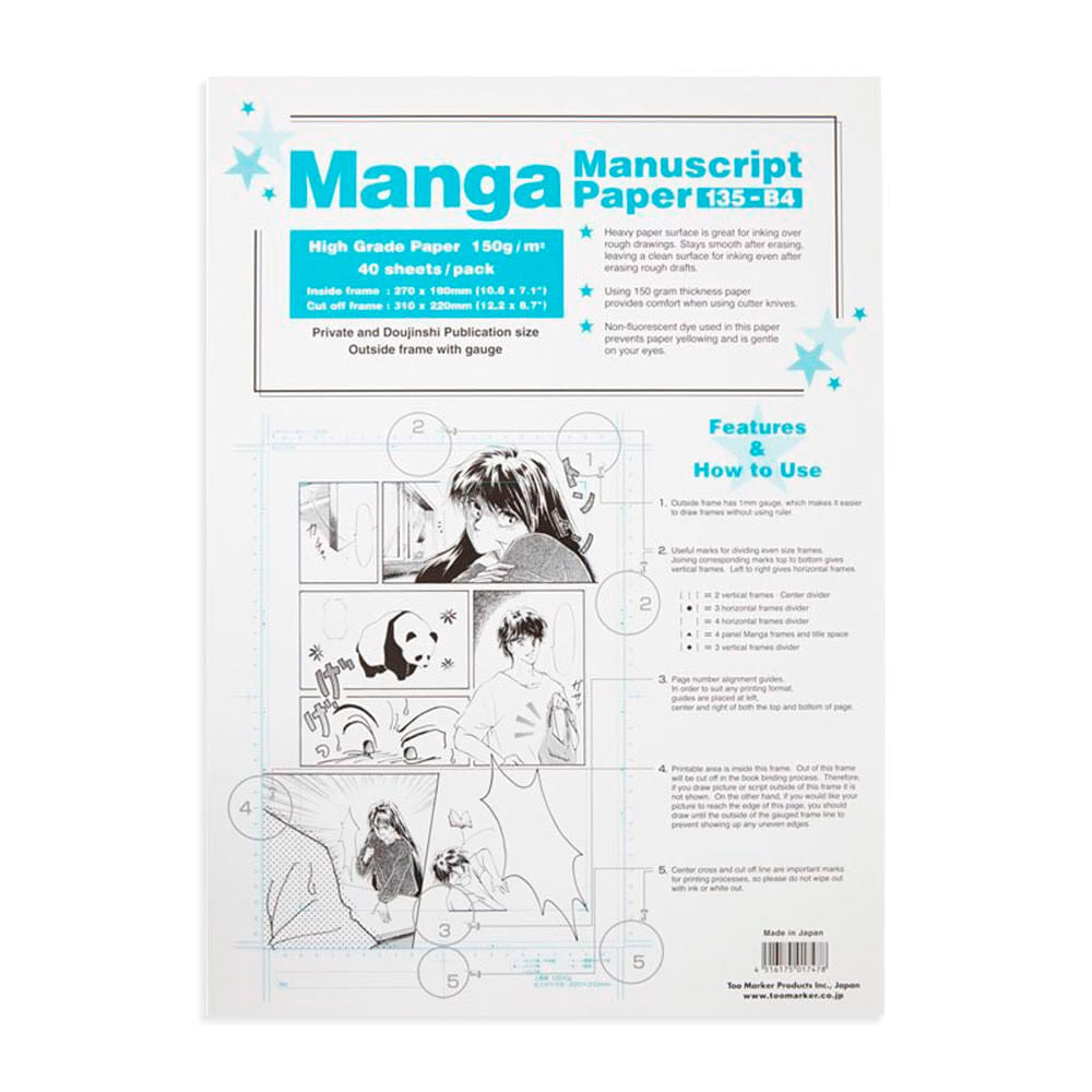 too-markers-manga-manuscript-135-pack-hojas-150-g-m2-b-5