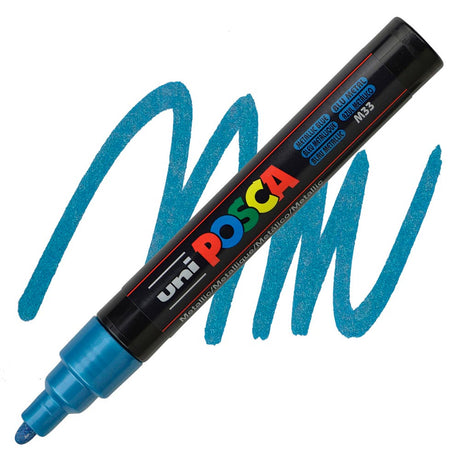 uni-posca-pc-5m-marcadores-medios-clasico-azul-metalico