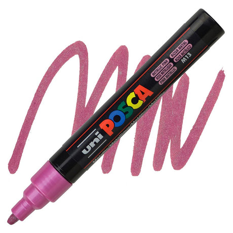 uni-posca-pc-5m-marcadores-medios-clasico-rosa-metalico