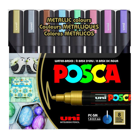 uni-posca-pc-5m-set-8-marcadores-punta-media-metallic-colors