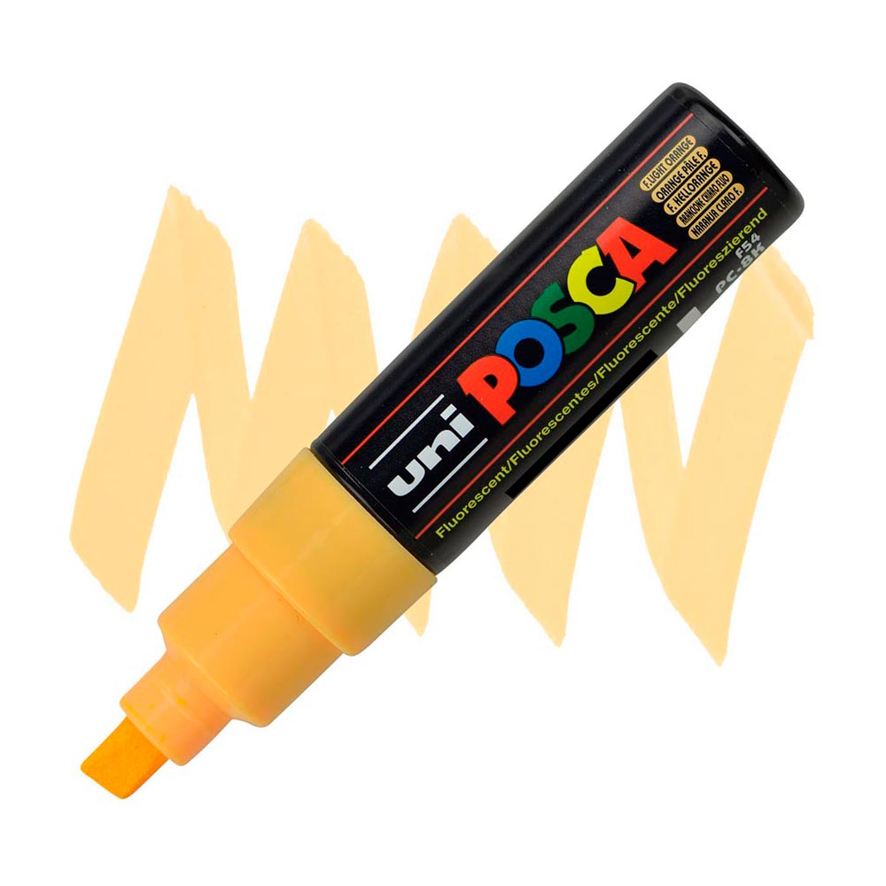 uni-posca-pc-8k-marcadores-anchos-Naranja-Claro-Fluorescente