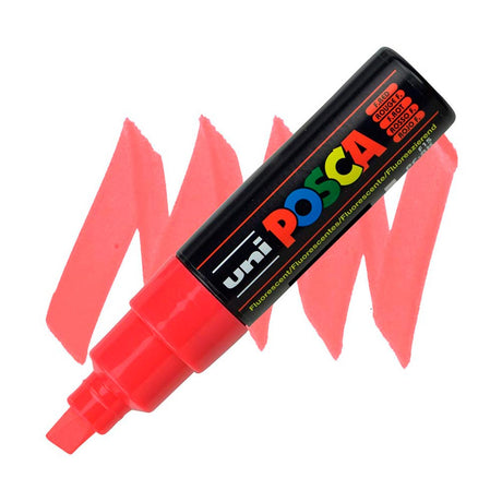 uni-posca-pc-8k-marcadores-anchos-Rojo-Fluorescente