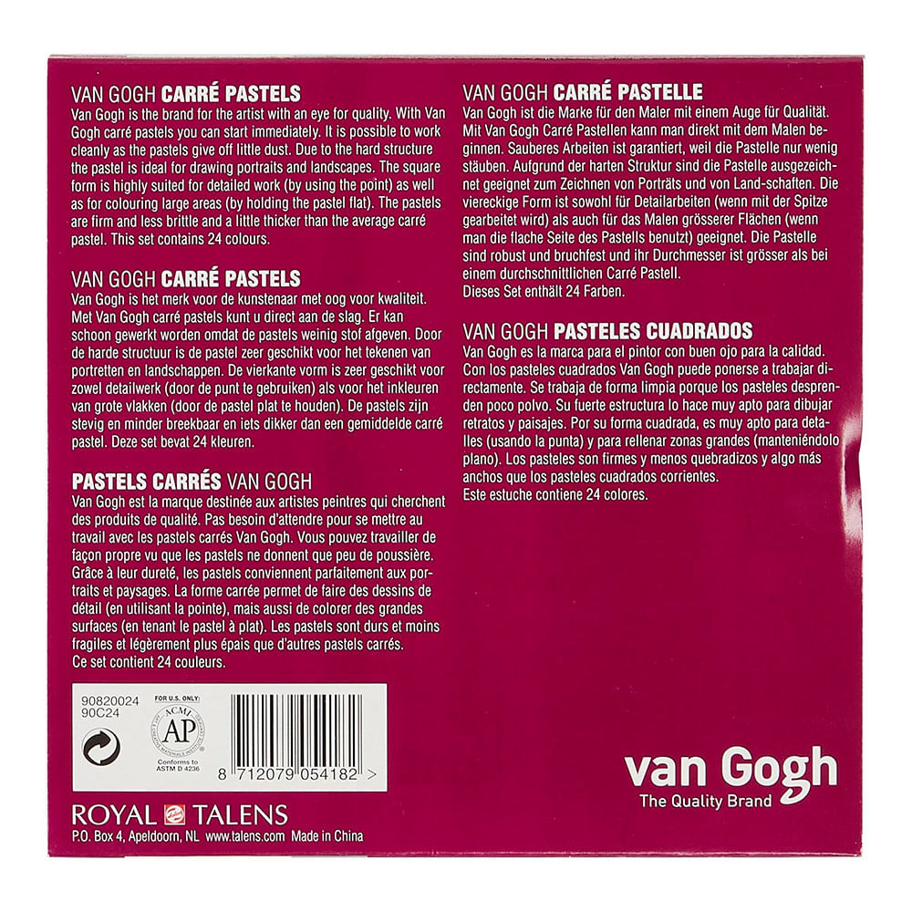 Van Gogh Carré Square Pastel Professional Set 48 Pieces