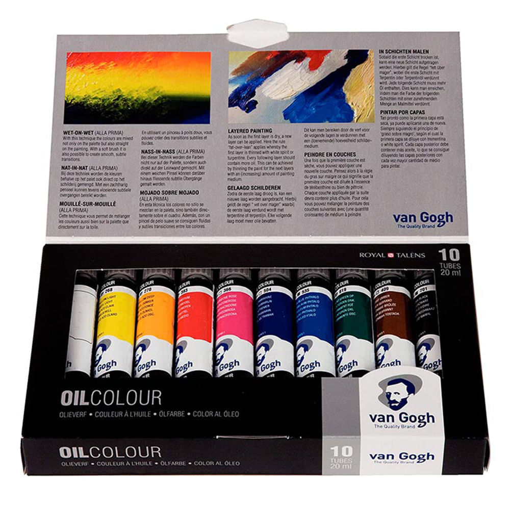 Van Gogh Ölfarbe Starter-Set – 6 Tuben à 20 Ml, Hochpigmentiert, Lebendige Farben