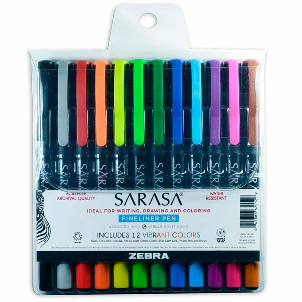 zebra-sarasa-set-12-tiralineas-0-8-mm-vibrant-colors